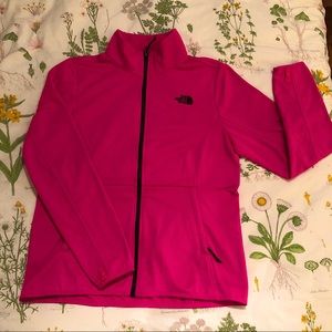 Pink North Face Fleece Zip Up Jacket